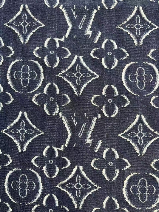 Texture LV Denim Sewing Fabric for DIY Projects Sneakerhead - mingfabricstore
