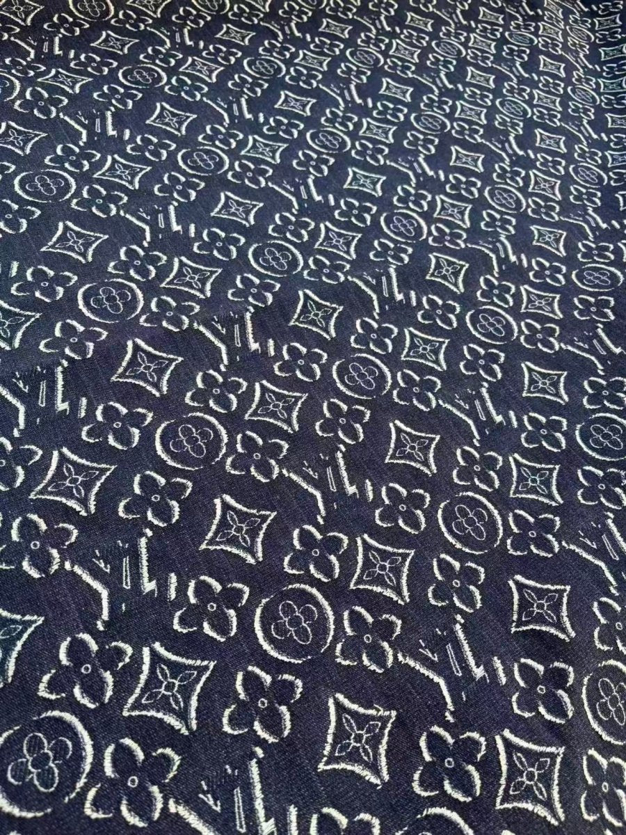 Texture LV Denim Sewing Fabric for DIY Projects Sneakerhead - mingfabricstore