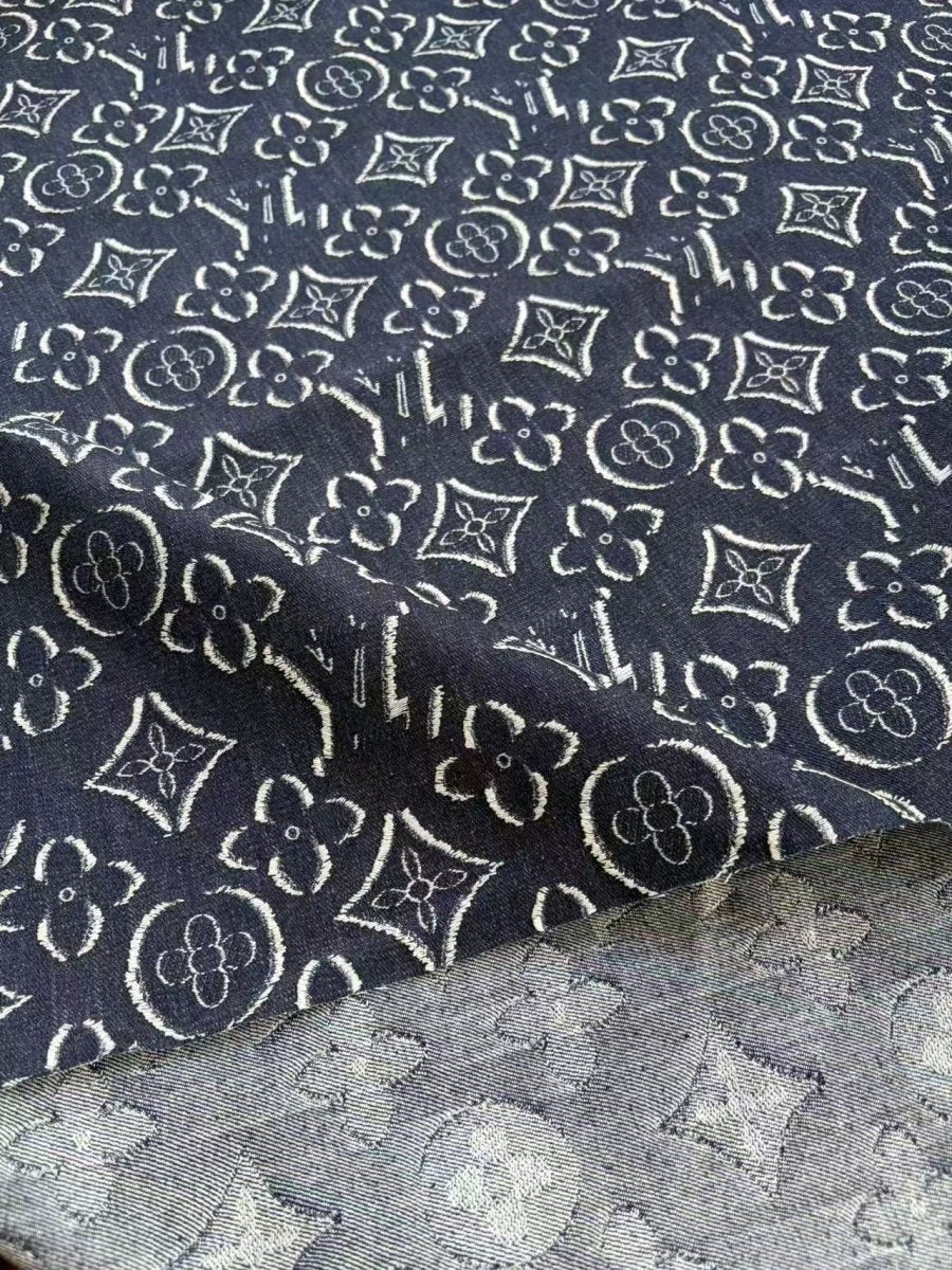 Texture LV Denim Sewing Fabric for DIY Projects Sneakerhead - mingfabricstore