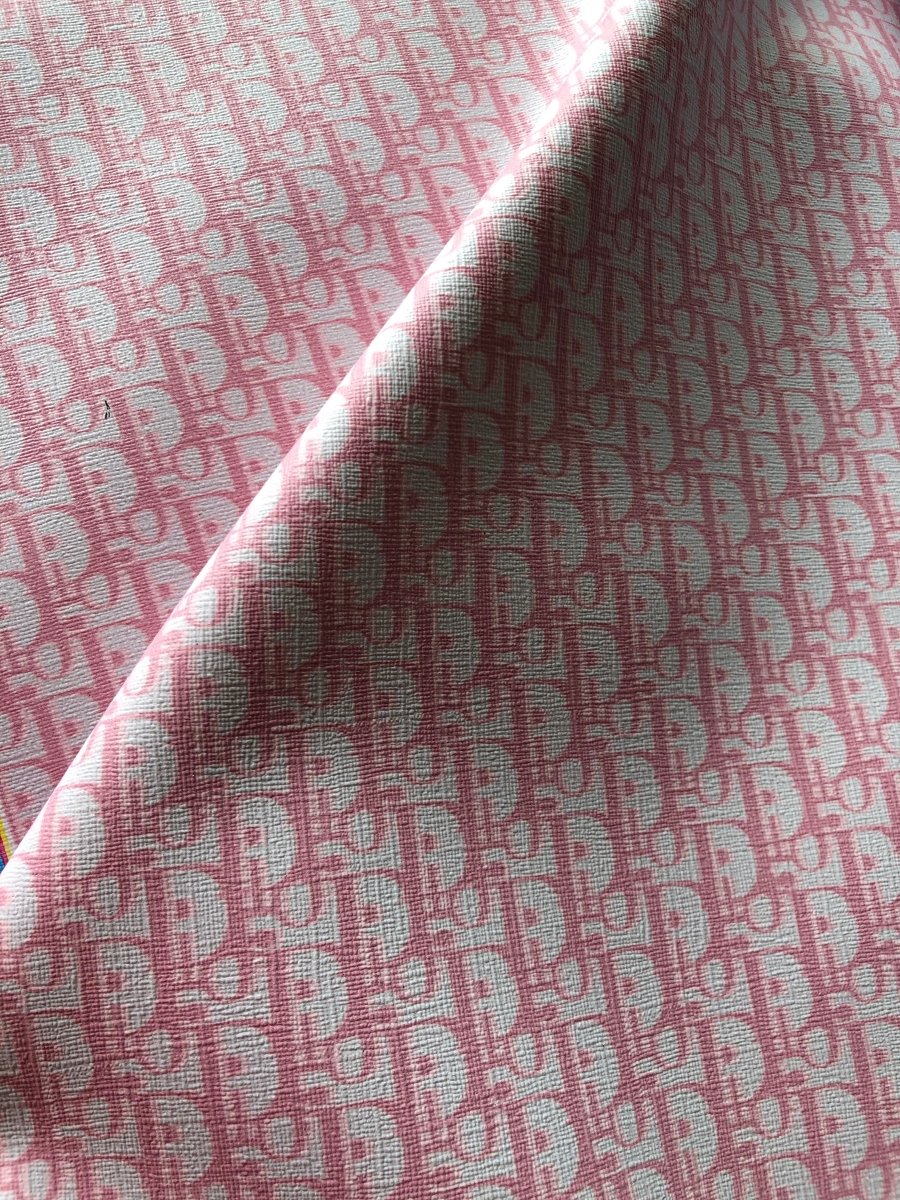 Texture Pink Dior Leather for Custom - mingfabricstore