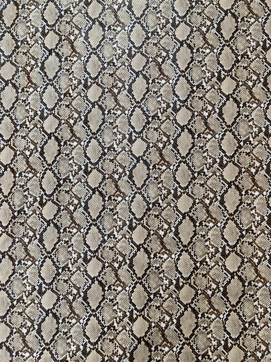 Textured Black Spot Snake Skin Vinyl Leather for Custom Handcraft Upholstery - mingfabricstore