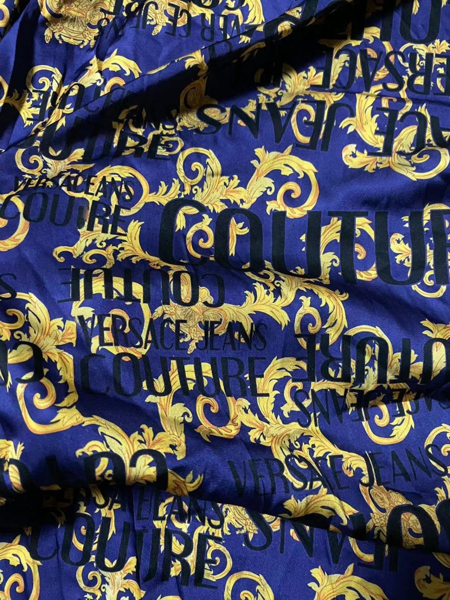 Thin Versace Silk Satin Clothing Shirt Fabric - mingfabricstore