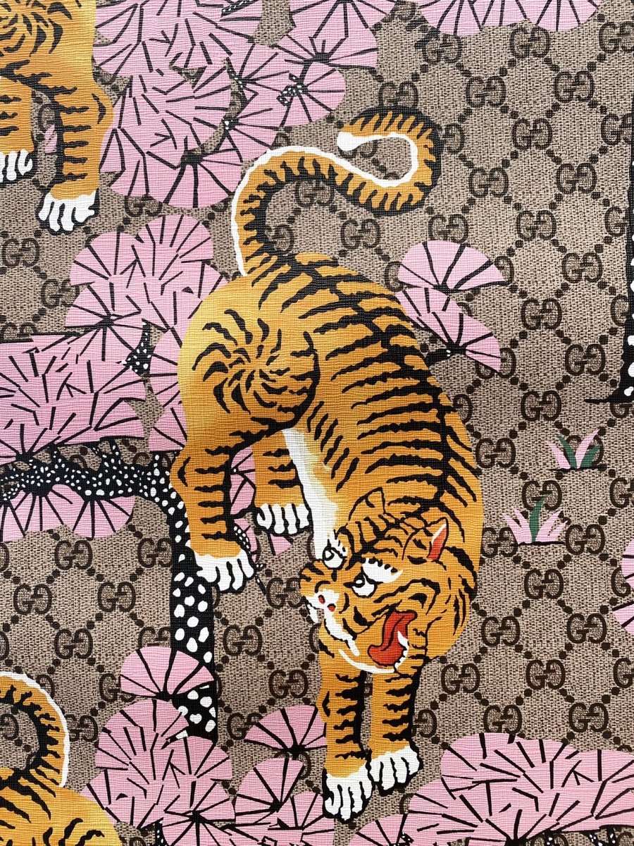 Tiger Gucci Leather Hobby Crafts Material for Bag Custom Shoes Car Upholstery - mingfabricstore