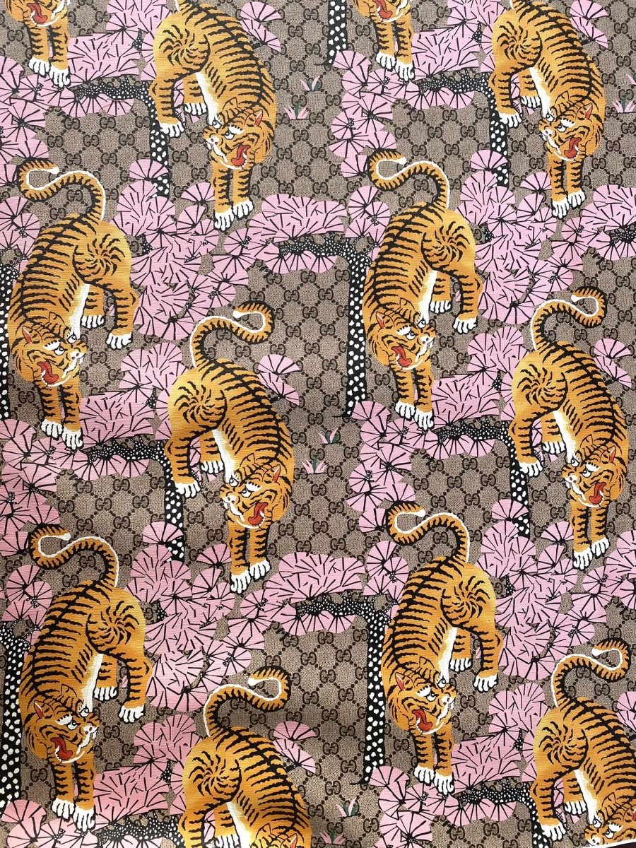 Tiger Gucci Leather Hobby Crafts Material for Bag Custom Shoes Car Upholstery - mingfabricstore