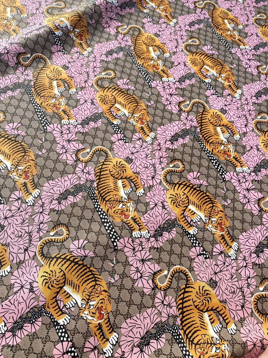 Tiger Gucci Leather Hobby Crafts Material for Bag Custom Shoes Car Upholstery - mingfabricstore