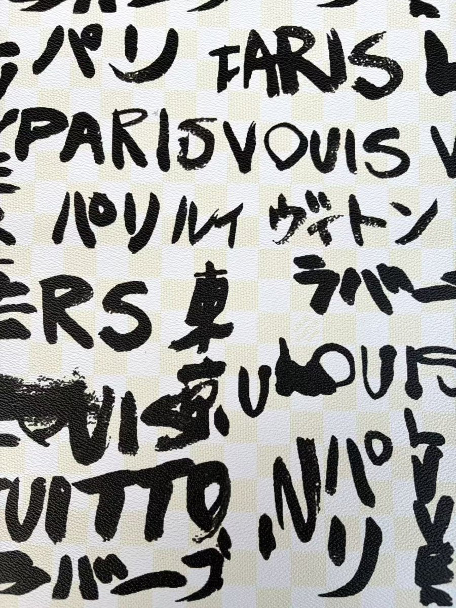 Tokyo Letter Louis Vuitton LV Leather for Crafts DIY Gifts - mingfabricstore