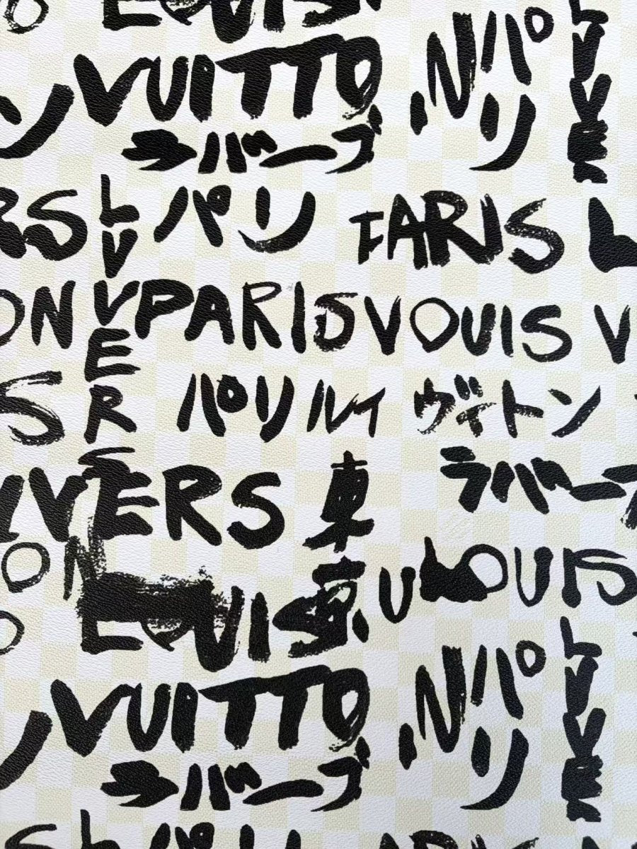 Tokyo Letter Louis Vuitton LV Leather for Crafts DIY Gifts - mingfabricstore