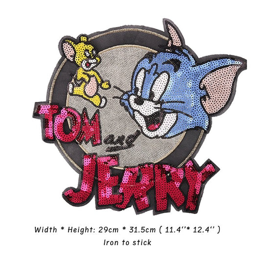 Tom and Jerry Clothing Custom Embroidery Patch for DIY Sewing Project - mingfabricstore