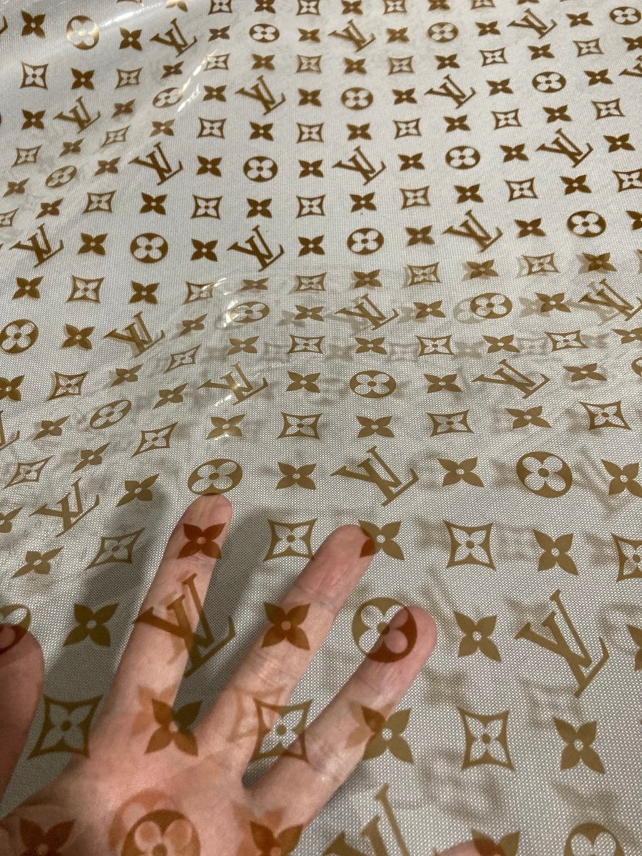 Transparent Brown LV PU Custom Material - mingfabricstore