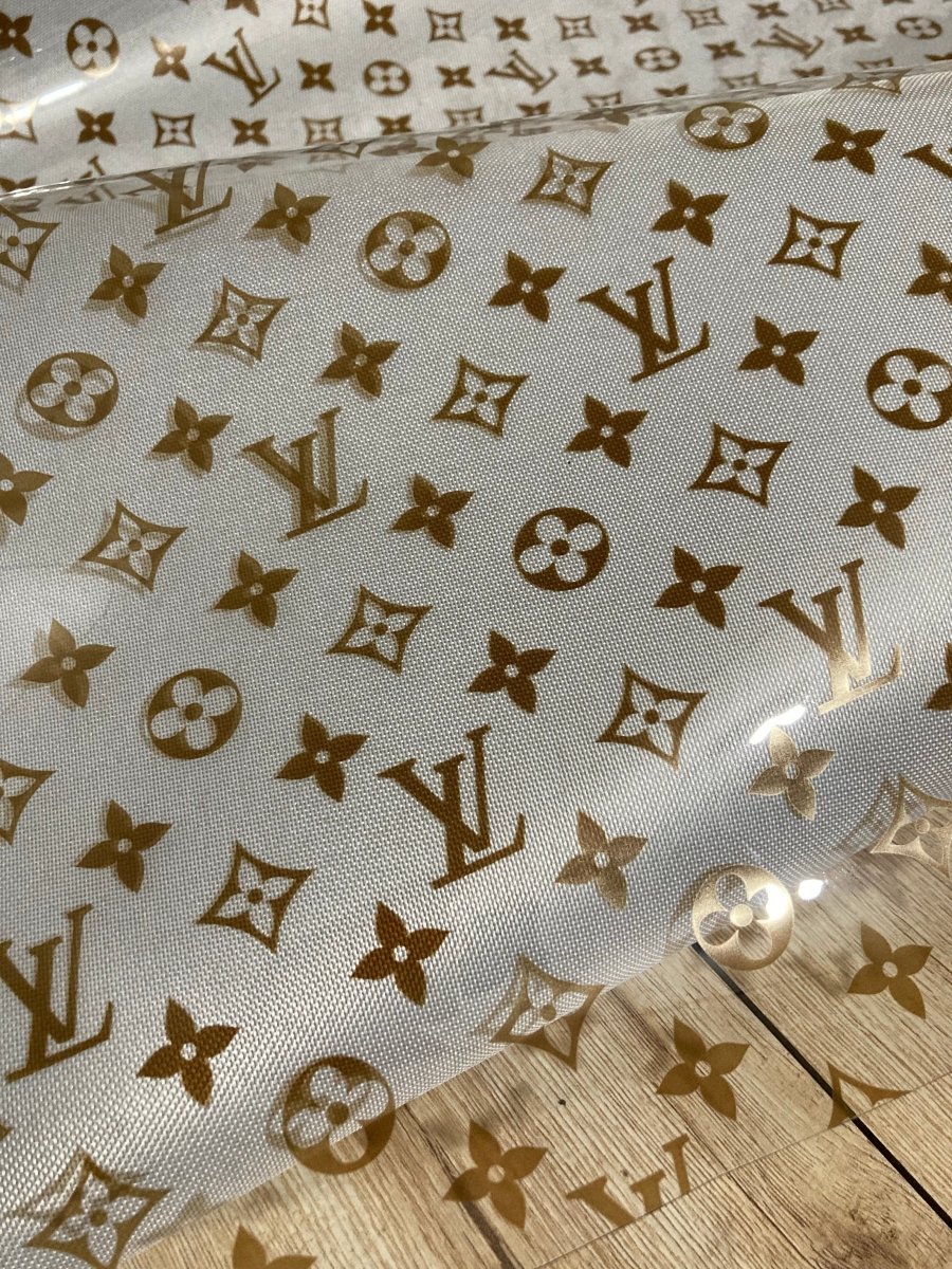 Transparent Brown LV PU Custom Material - mingfabricstore