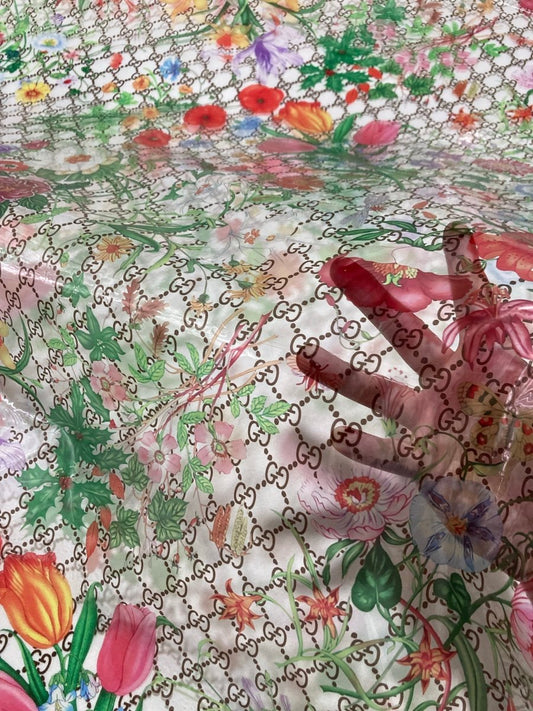 Transparent Custom Handmade GG Gucci Flower Material for Crafts - mingfabricstore