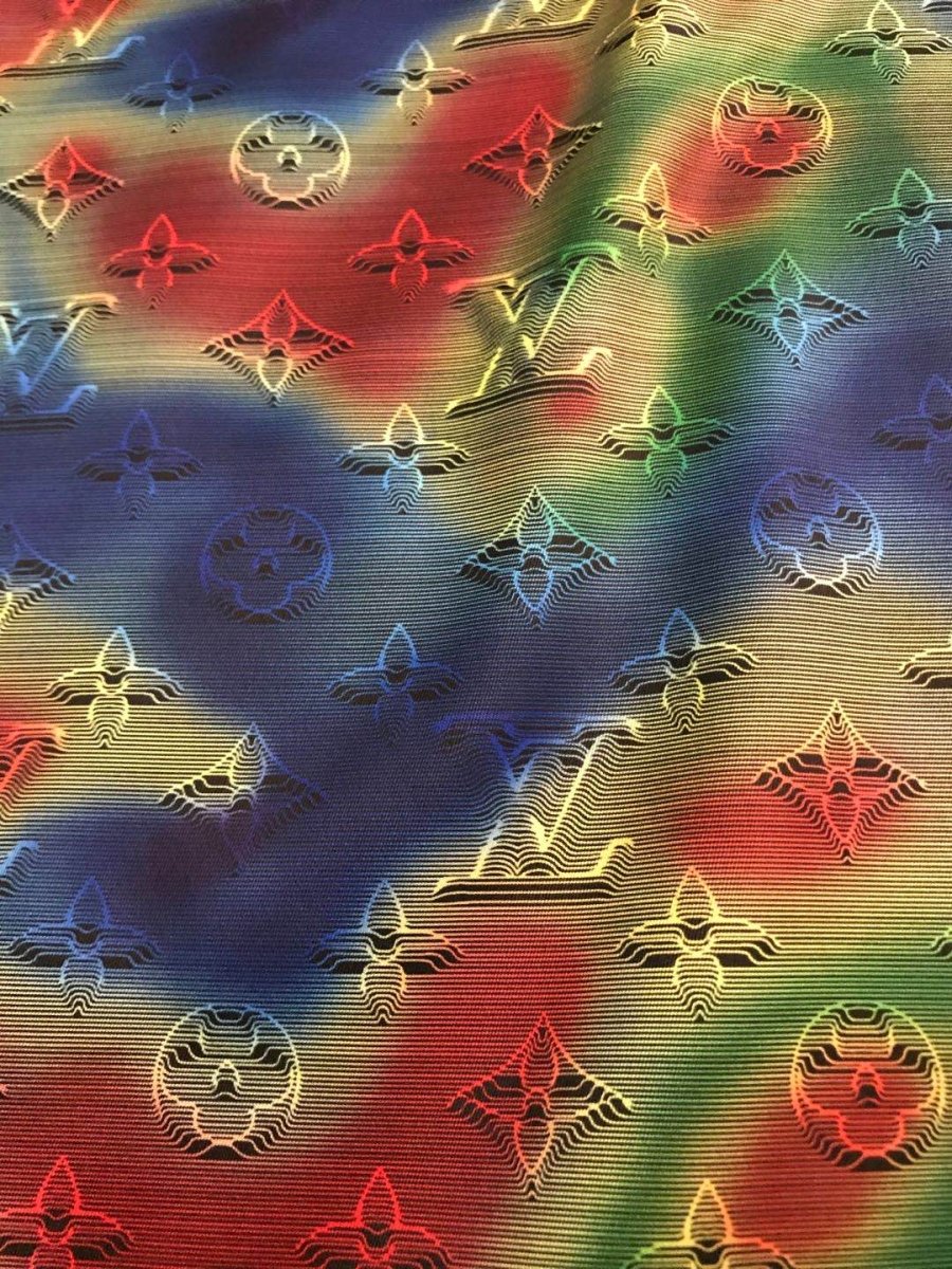 Trending Lv Heat Camo Thin Fabric for Shoe Custom Bag - mingfabricstore