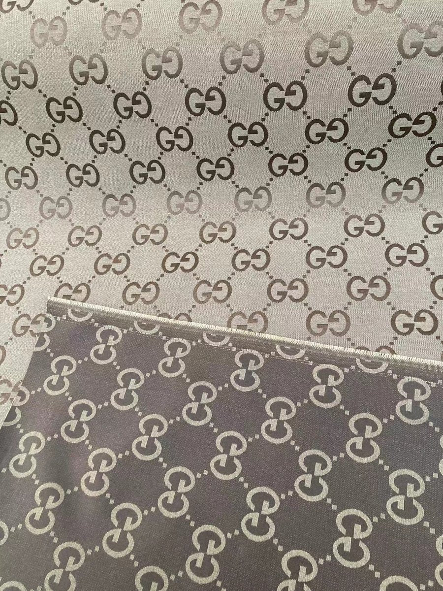 Trending New Big GG Gucci Brown Cotton Fabric for Clothing - mingfabricstore