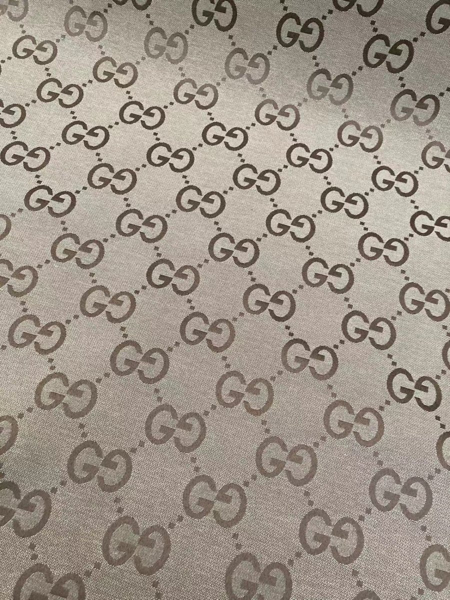 Trending New Big GG Gucci Brown Cotton Fabric for Clothing - mingfabricstore