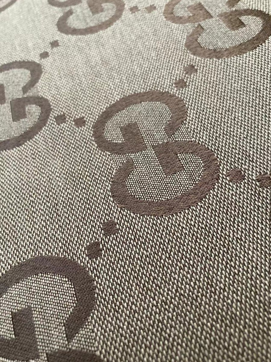 Trending New Big GG Gucci Brown Cotton Fabric for Clothing - mingfabricstore