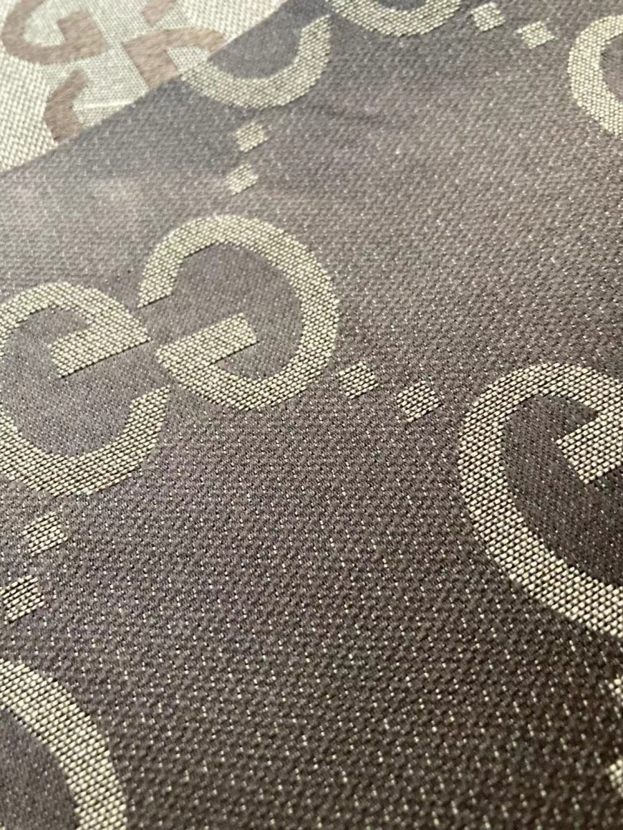 Trending New Big GG Gucci Brown Cotton Fabric for Clothing - mingfabricstore