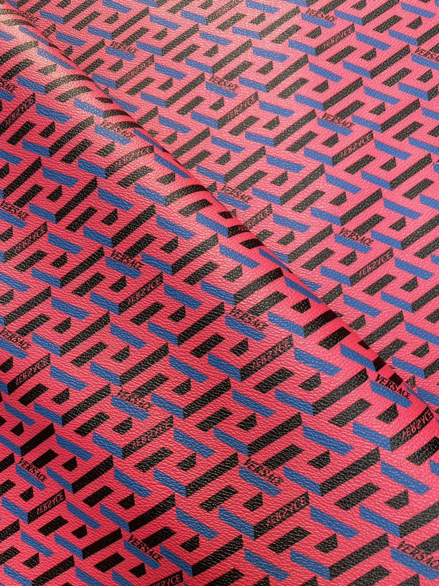 Versace Custom Handmade Leather Fabric for DIY Car Upholstery Home Decor - mingfabricstore
