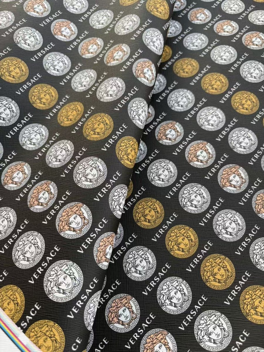 Versace Leather Designer Fabric for DIY Projects - mingfabricstore