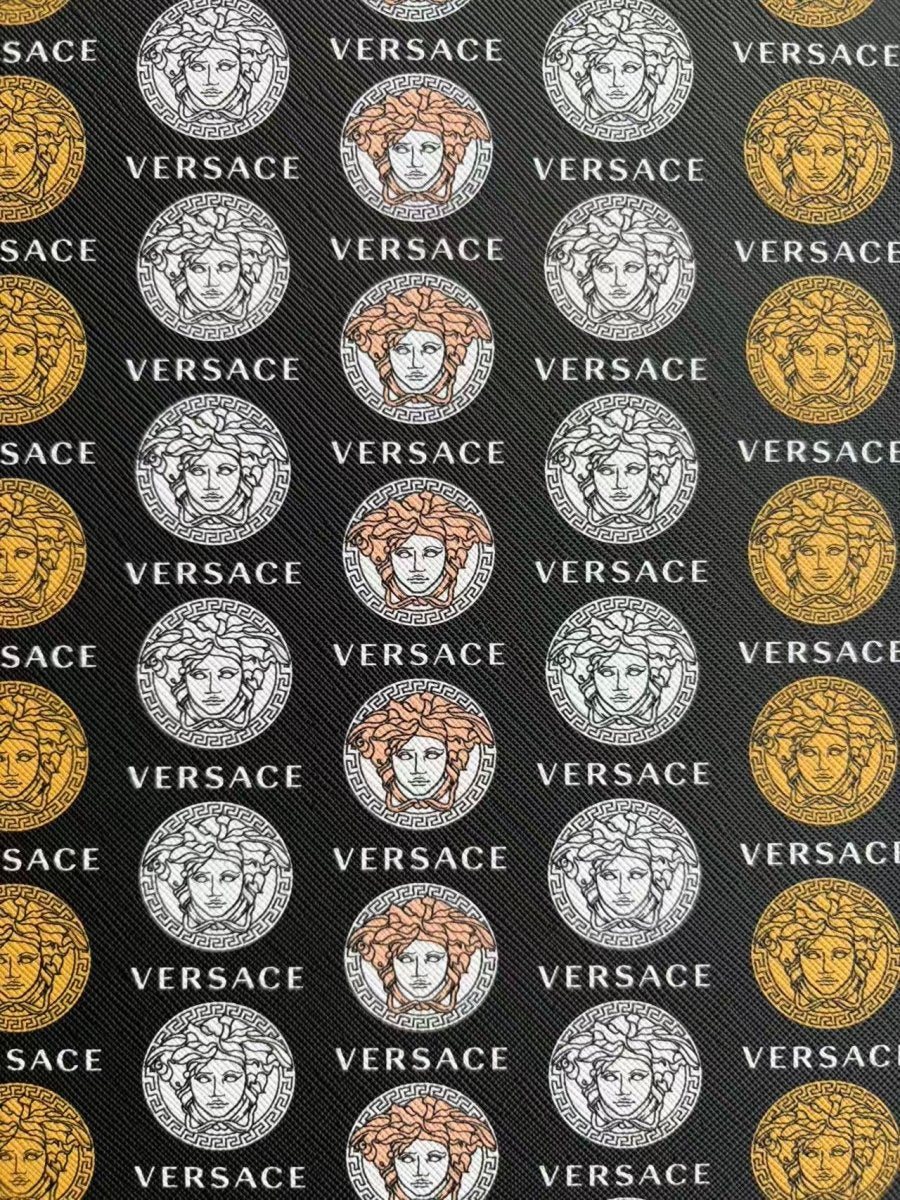 Versace Leather Designer Fabric for DIY Projects - mingfabricstore