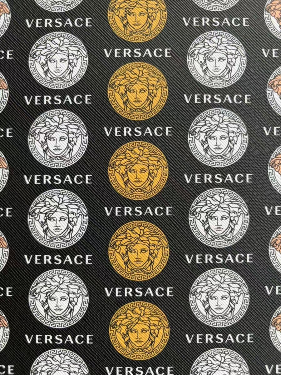 Versace Leather Designer Fabric for DIY Projects - mingfabricstore