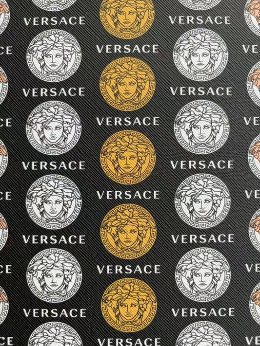 Versace Leather Designer Fabric for DIY Projects - mingfabricstore