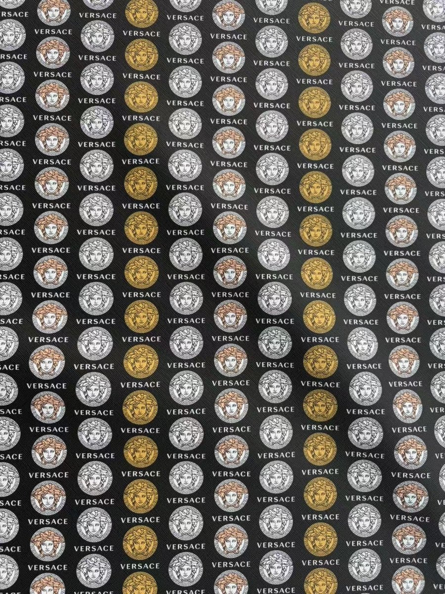 Versace Leather Designer Fabric for DIY Projects - mingfabricstore