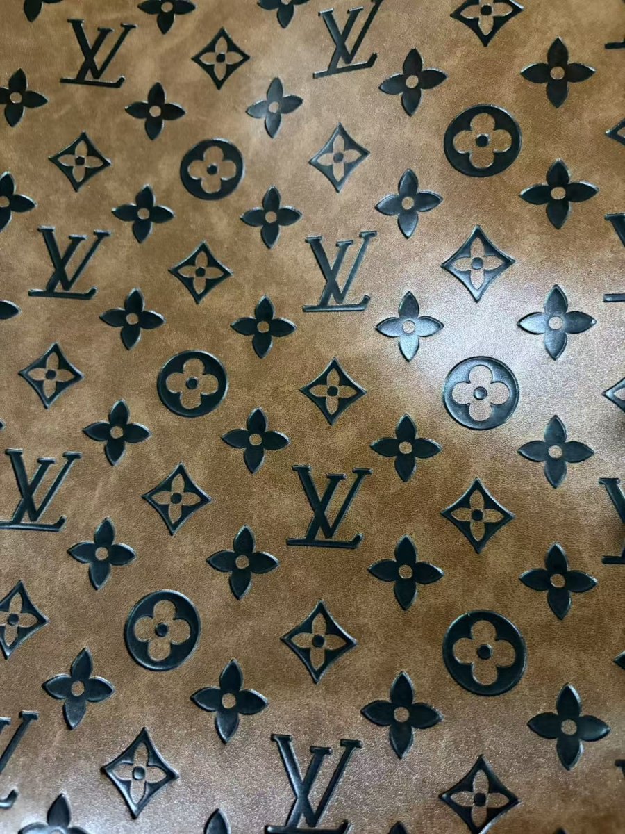 Vintage Brown Embossed LV High Quality for Bag Shoe Custom - mingfabricstore