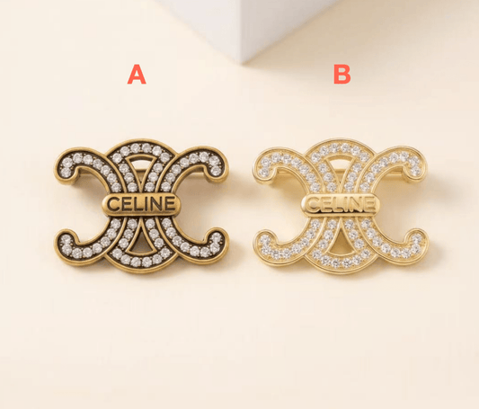 Vintage Celine Inspired Brooches, Retro Luxury Pins for Women - mingfabricstore