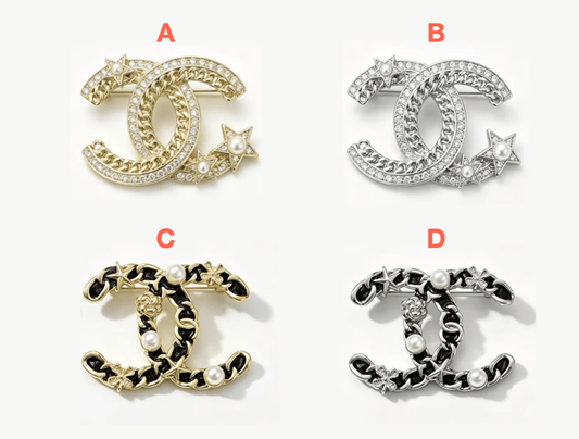 Vintage Chanel - Inspired Brooches, Retro Luxury Pins for Women - mingfabricstore
