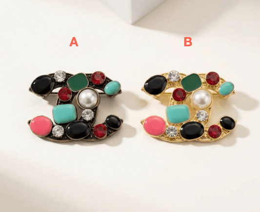 Vintage Chanel - Inspired Brooches, Retro Luxury Pins for Women - mingfabricstore