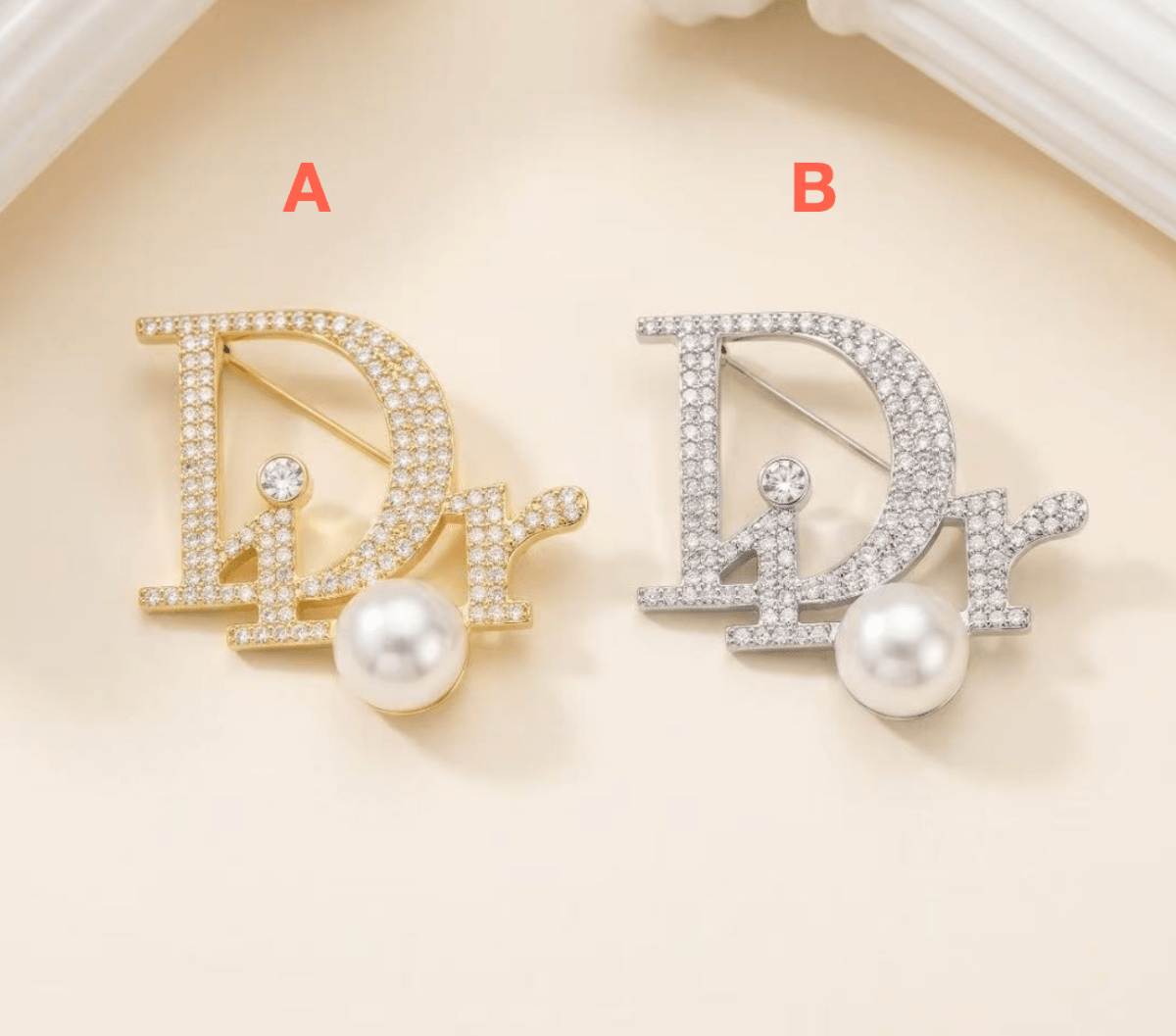 Vintage Dior Inspired Brooches, Retro Luxury Pins for Women - mingfabricstore