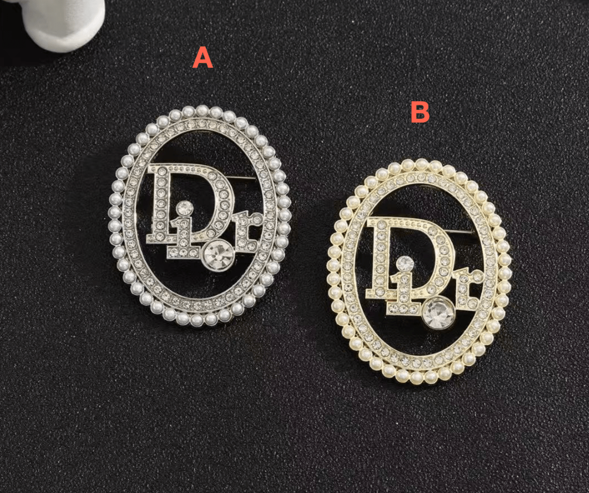 Vintage Dior Inspired Brooches, Retro Luxury Pins for Women - mingfabricstore