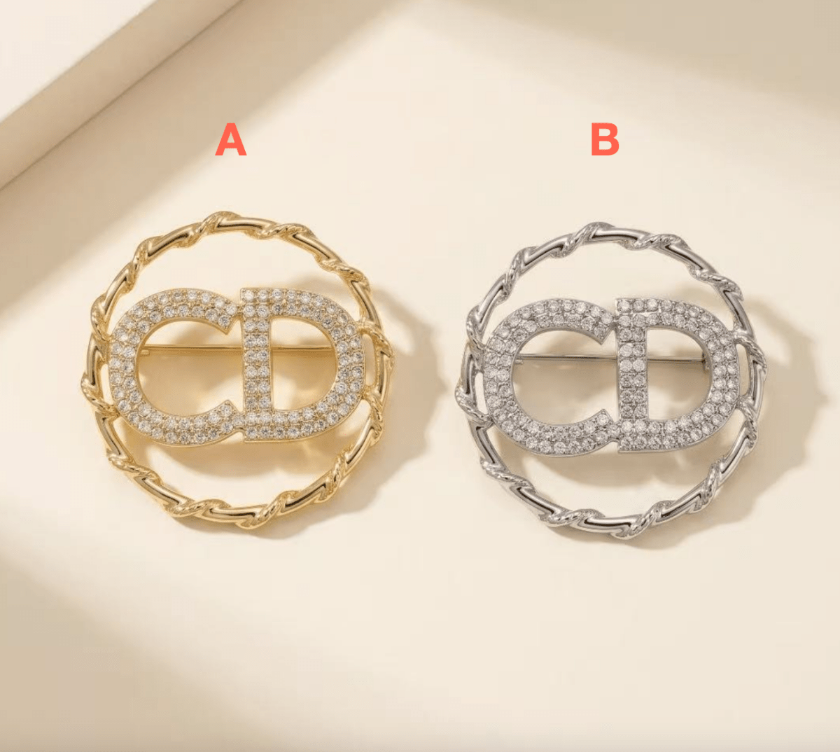 Vintage Dior Inspired Brooches, Retro Luxury Pins for Women - mingfabricstore