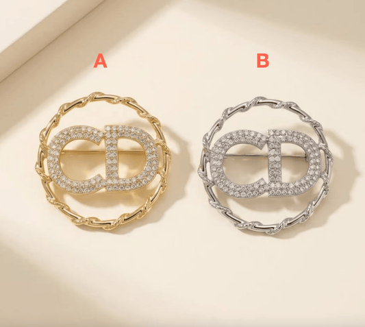 Vintage Dior Inspired Brooches, Retro Luxury Pins for Women - mingfabricstore