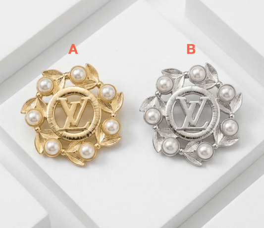 Vintage LV Inspired Brooches, Retro Luxury Pins for Women - mingfabricstore