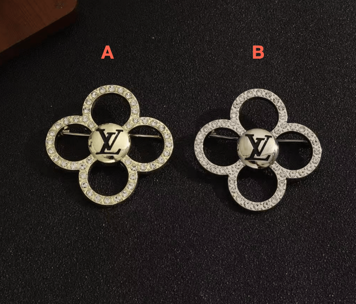Vintage LV Inspired Brooches, Retro Luxury Pins for Women - mingfabricstore