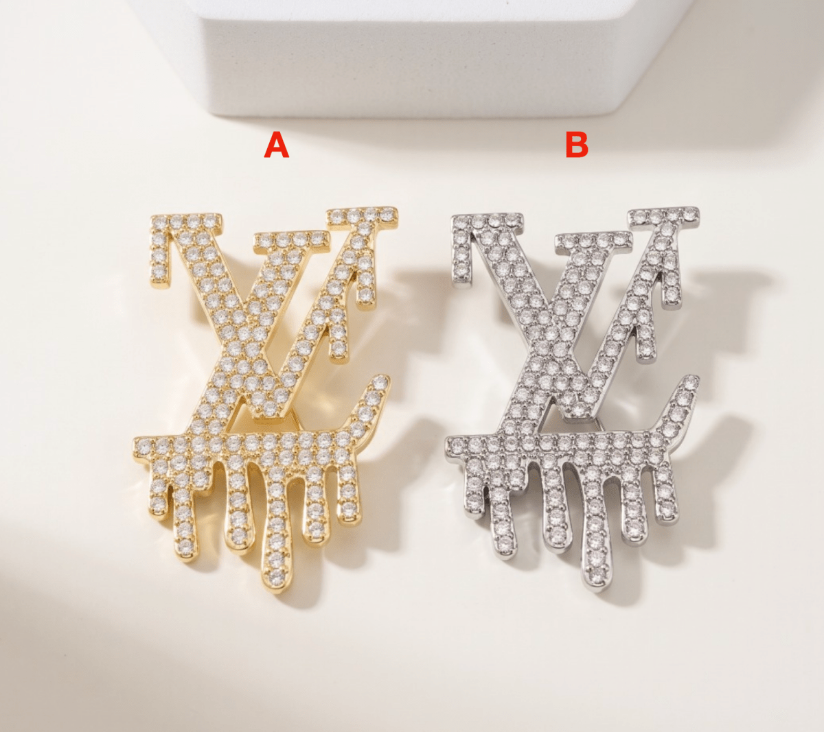 Vintage LV Inspired Brooches, Retro Luxury Pins for Women - mingfabricstore
