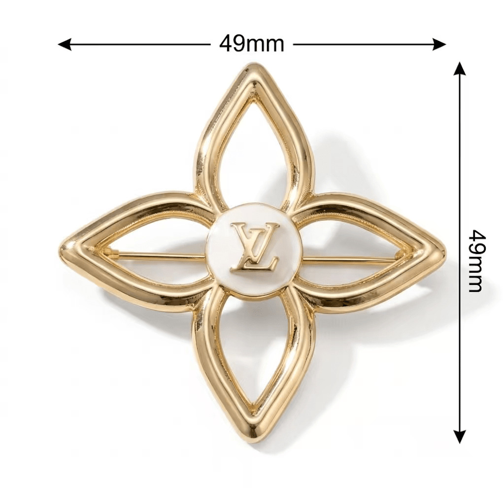 Vintage LV Inspired Brooches, Retro Luxury Pins for Women - mingfabricstore