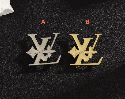 Vintage LV Inspired Brooches, Retro Luxury Pins for Women - mingfabricstore
