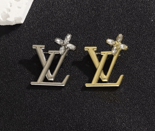 Vintage LV Inspired Brooches, Retro Luxury Pins for Women - mingfabricstore