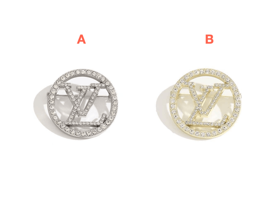 Vintage LV Inspired Brooches, Retro Luxury Pins for Women - mingfabricstore