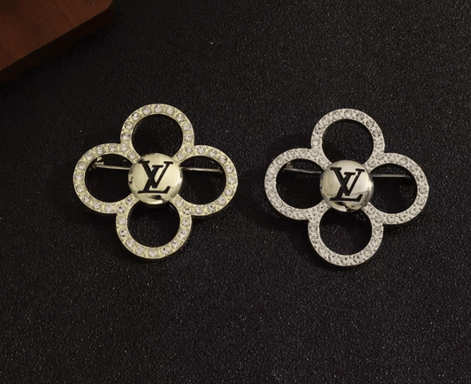 Vintage LV Inspired Brooches, Retro Luxury Pins for Women - mingfabricstore