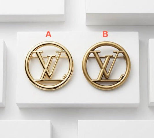 Vintage LV Inspired Brooches, Retro Luxury Pins for Women - mingfabricstore