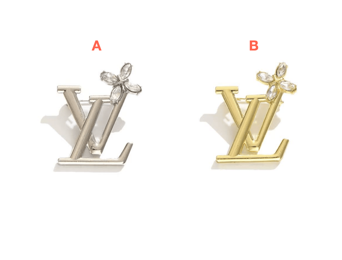 Vintage LV Inspired Brooches, Retro Luxury Pins for Women - mingfabricstore