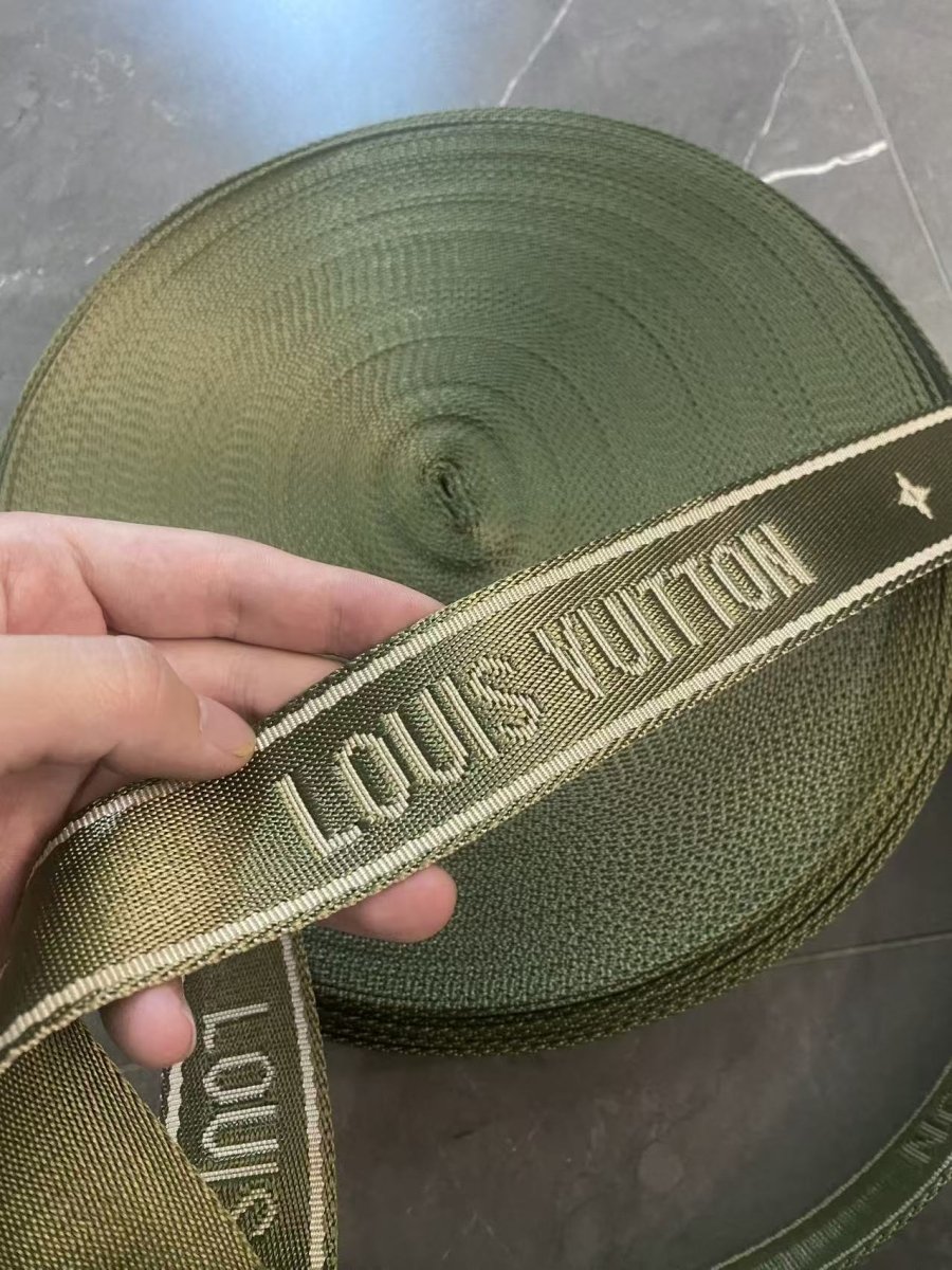 Vintage Olive Green Louis Vuitton Bag Strap for Handmade Bag Repair DIY - mingfabricstore