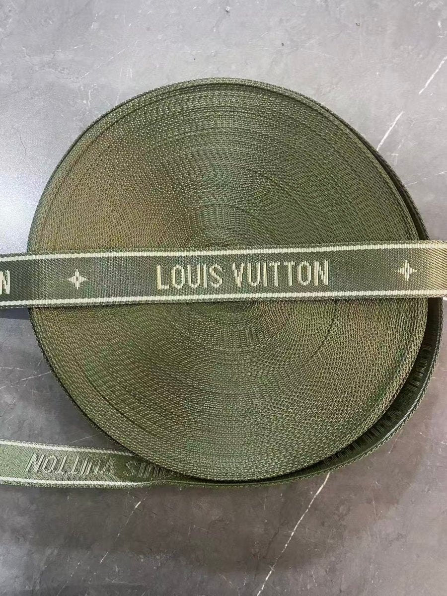 Vintage Olive Green Louis Vuitton Bag Strap for Handmade Bag Repair DIY - mingfabricstore