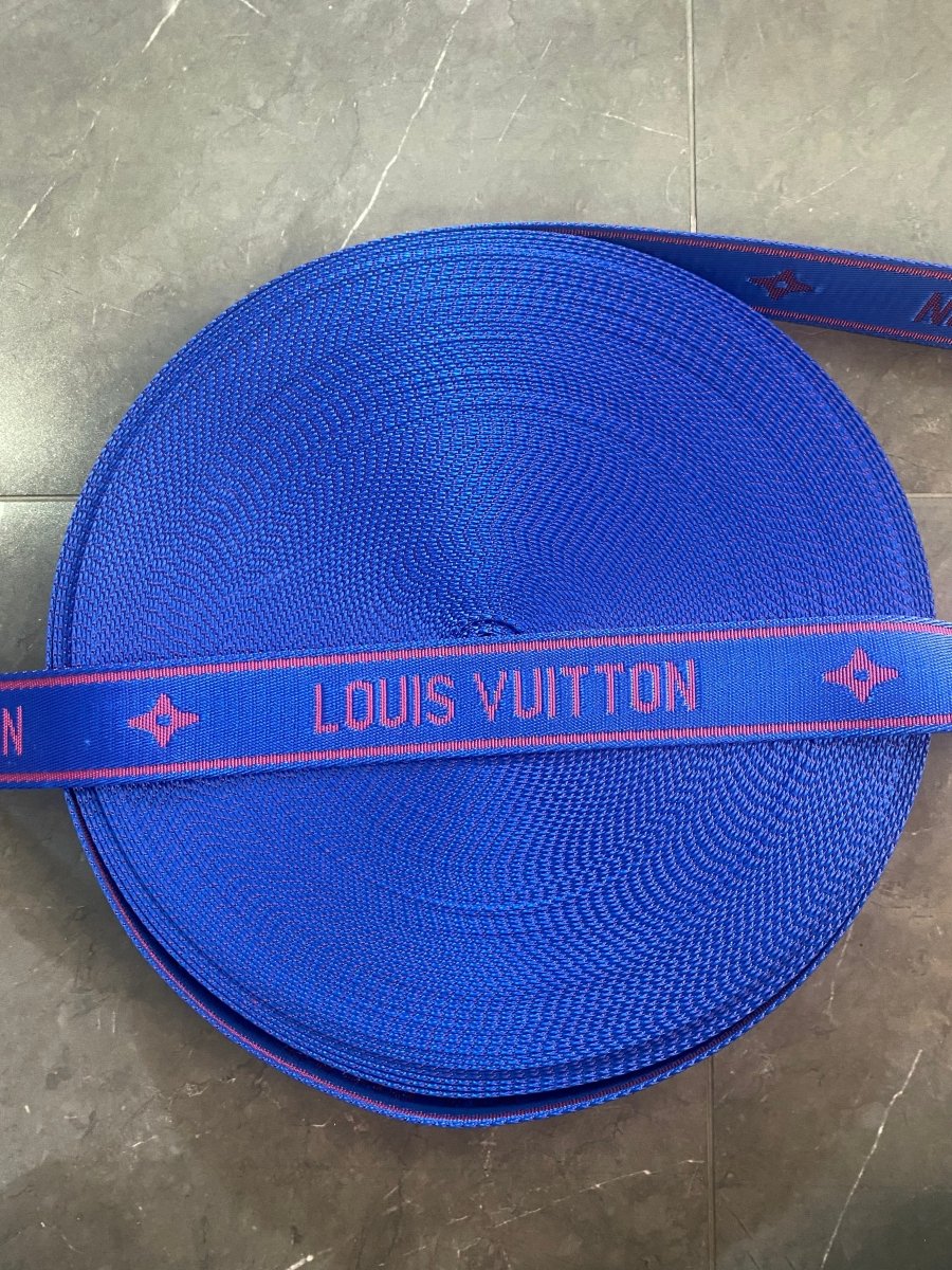 Vivid Blue Red Louis Vuitton LV Strap for Handmade DIY Crafts Bag Repair - mingfabricstore
