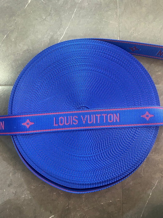 Vivid Blue Red Louis Vuitton LV Strap for Handmade DIY Crafts Bag Repair - mingfabricstore