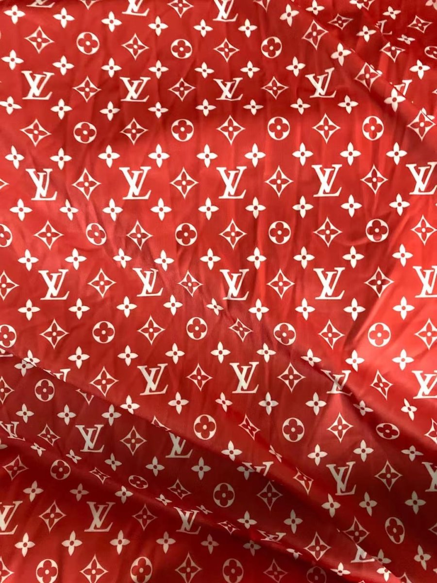 Vivid Red Poly Stretchy LV Fabric Smooth for Clothing Sold by Yard - mingfabricstore