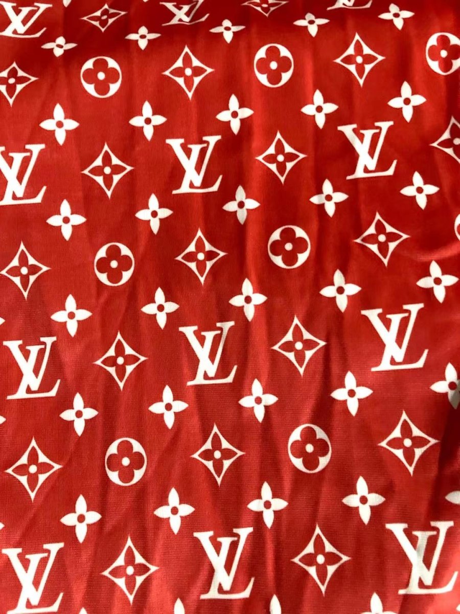 Vivid Red Poly Stretchy LV Fabric Smooth for Clothing Sold by Yard - mingfabricstore
